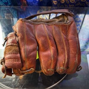 Vintage Leather Baseball Glove